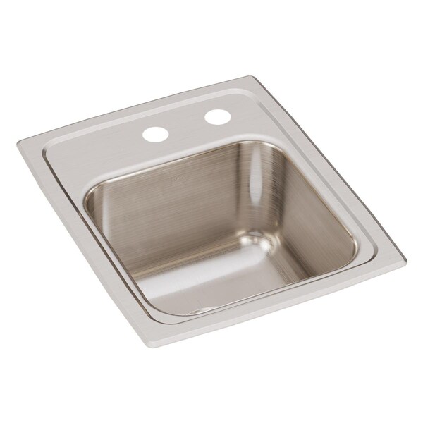 Lustertone Ss 13X16X7.6 Single Bowl Drop-In Sink With Quick-Clip